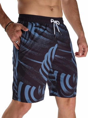 Arcweg Mens Swim Trunks with Compression Liner 2 in 1 9" Swimming Trunks Quick Dry Men's Swimwear for Surfing Summer Beach