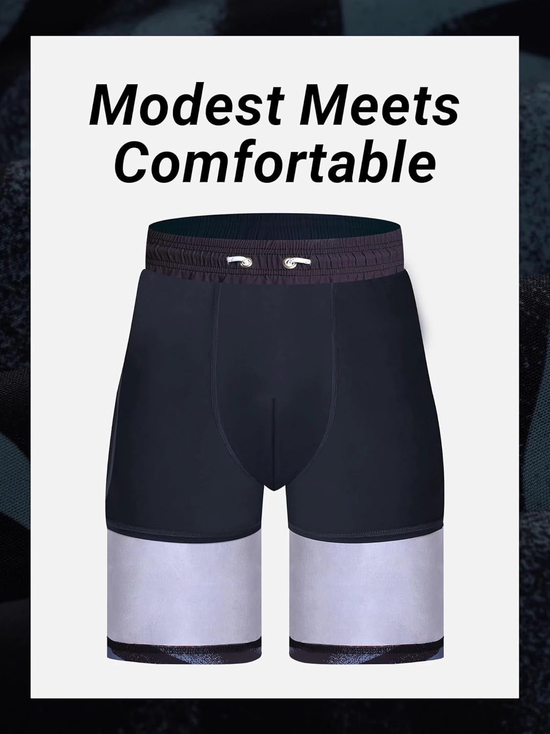 Arcweg Mens Swim Trunks with Compression Liner 2 in 1 9" Swimming Trunks Quick Dry Men's Swimwear for Surfing Summer Beach