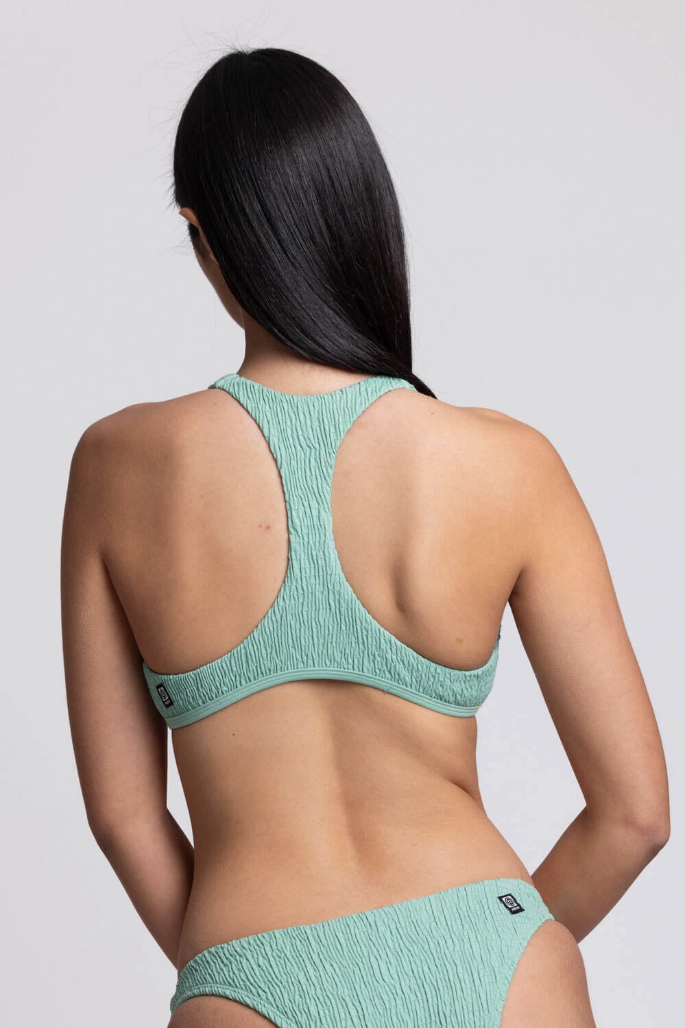 Aster Smocked Bikini Top - Clover