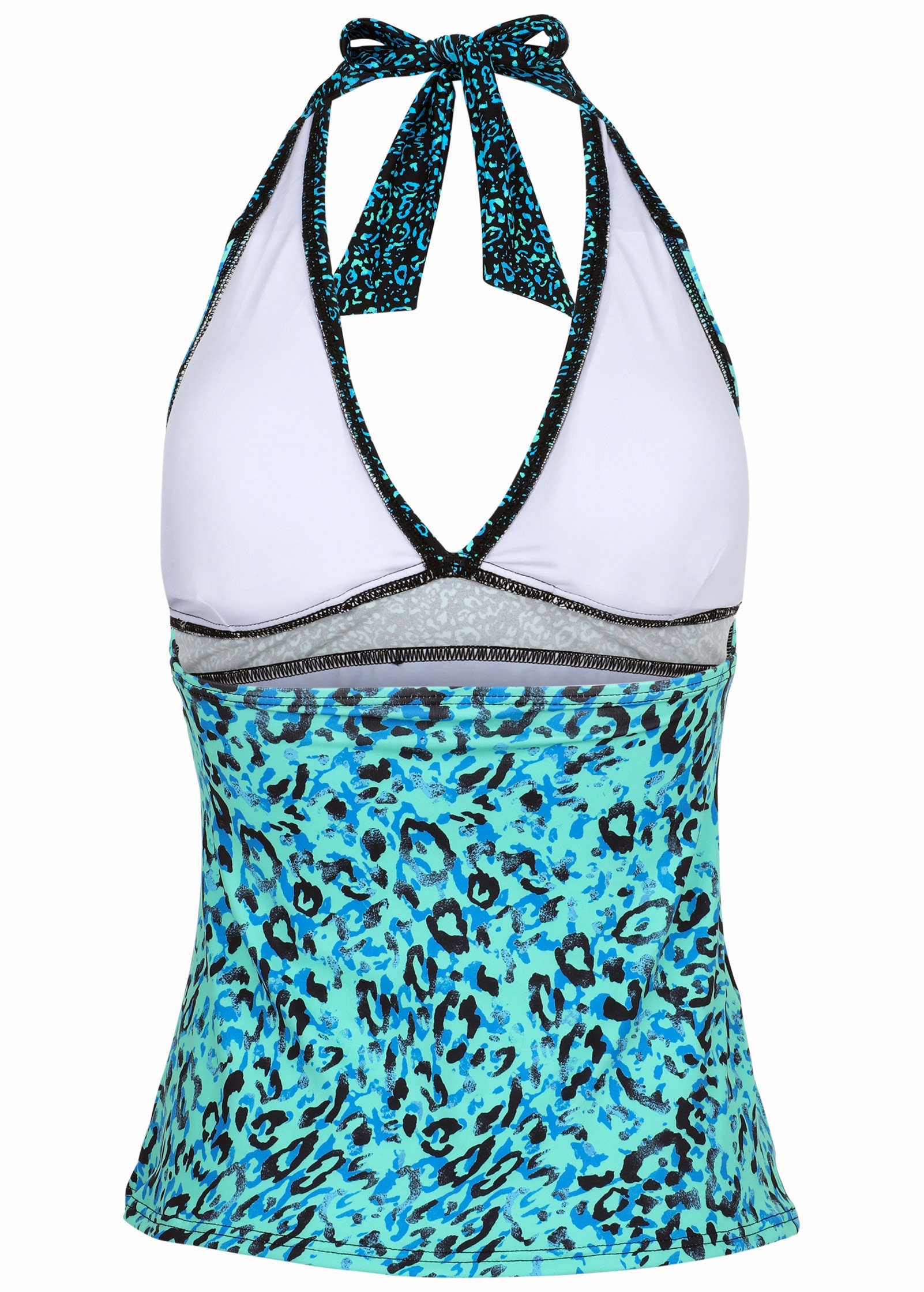 Athens Halter Tankini - Cool Leopard Combo