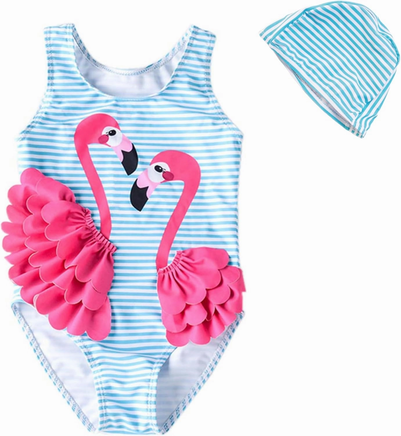 Baby Girl One Piece Swimsuit Swimwear Toddler Kid Flamingo Bikini Bathing Suit Sunsuit Rash Guard 1-5t