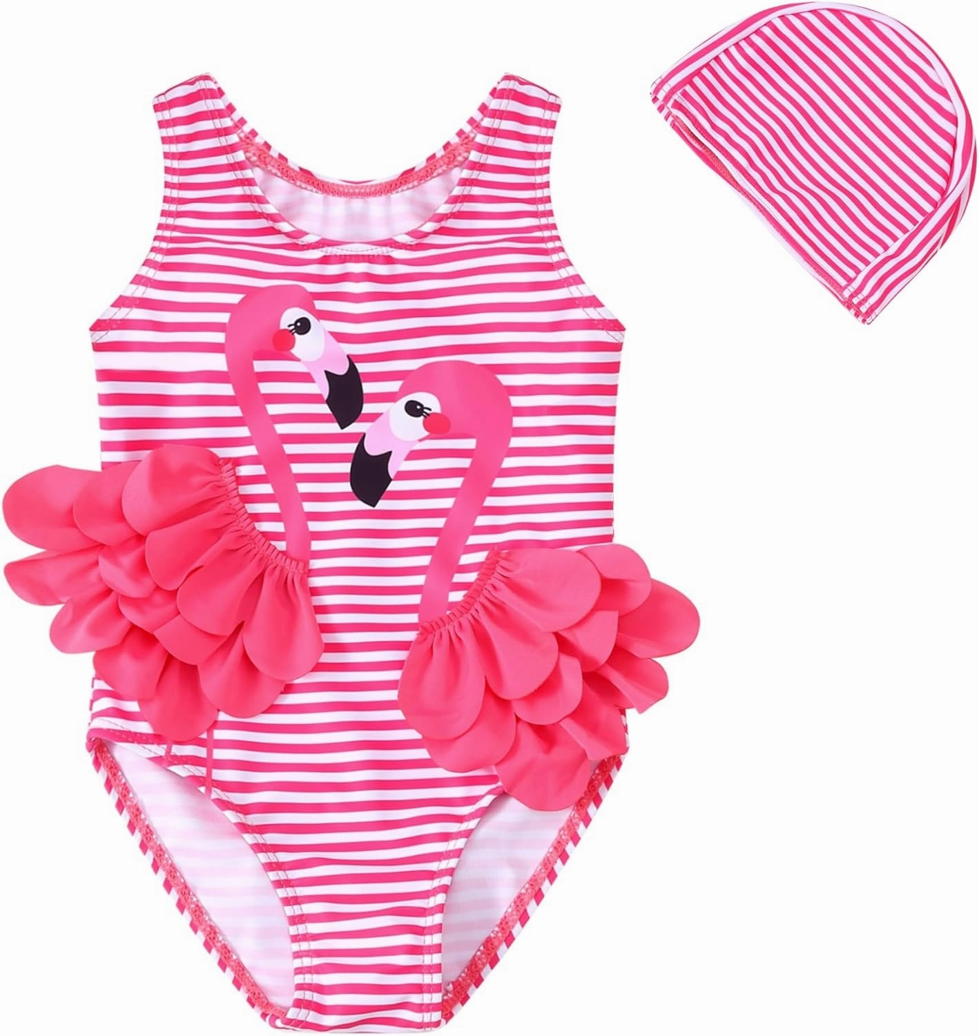 Baby Girl One Piece Swimsuit Swimwear Toddler Kid Flamingo Bikini Bathing Suit Sunsuit Rash Guard 1-5t