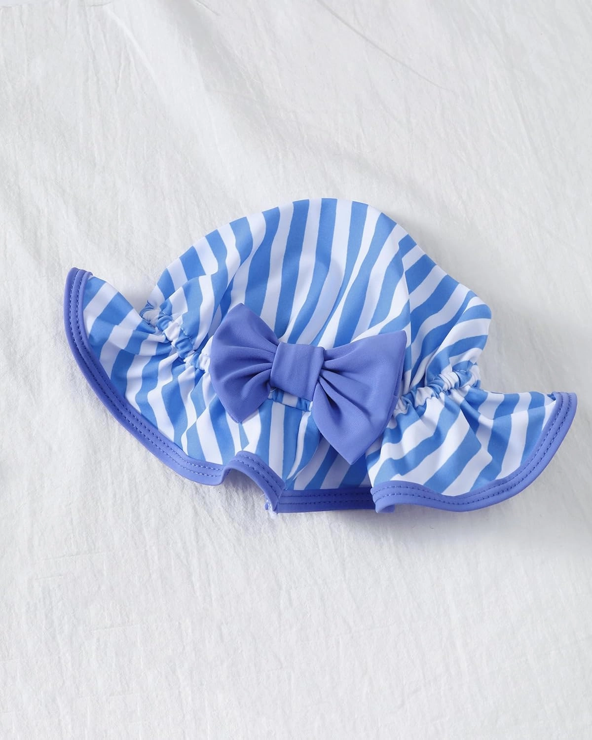 Baby Girl Swimsuit Long Sleeve One-Piece Swimwear with Hat Rash Guard Ruffle Floral Zipper Beach Infant Bathing Suit