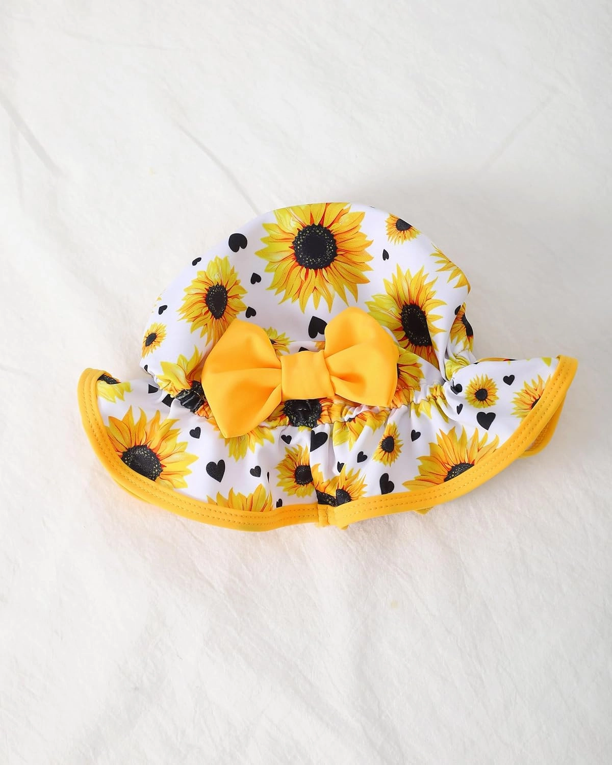 Baby Girl Swimsuit Long Sleeve One-Piece Swimwear with Hat Rash Guard Ruffle Floral Zipper Beach Infant Bathing Suit