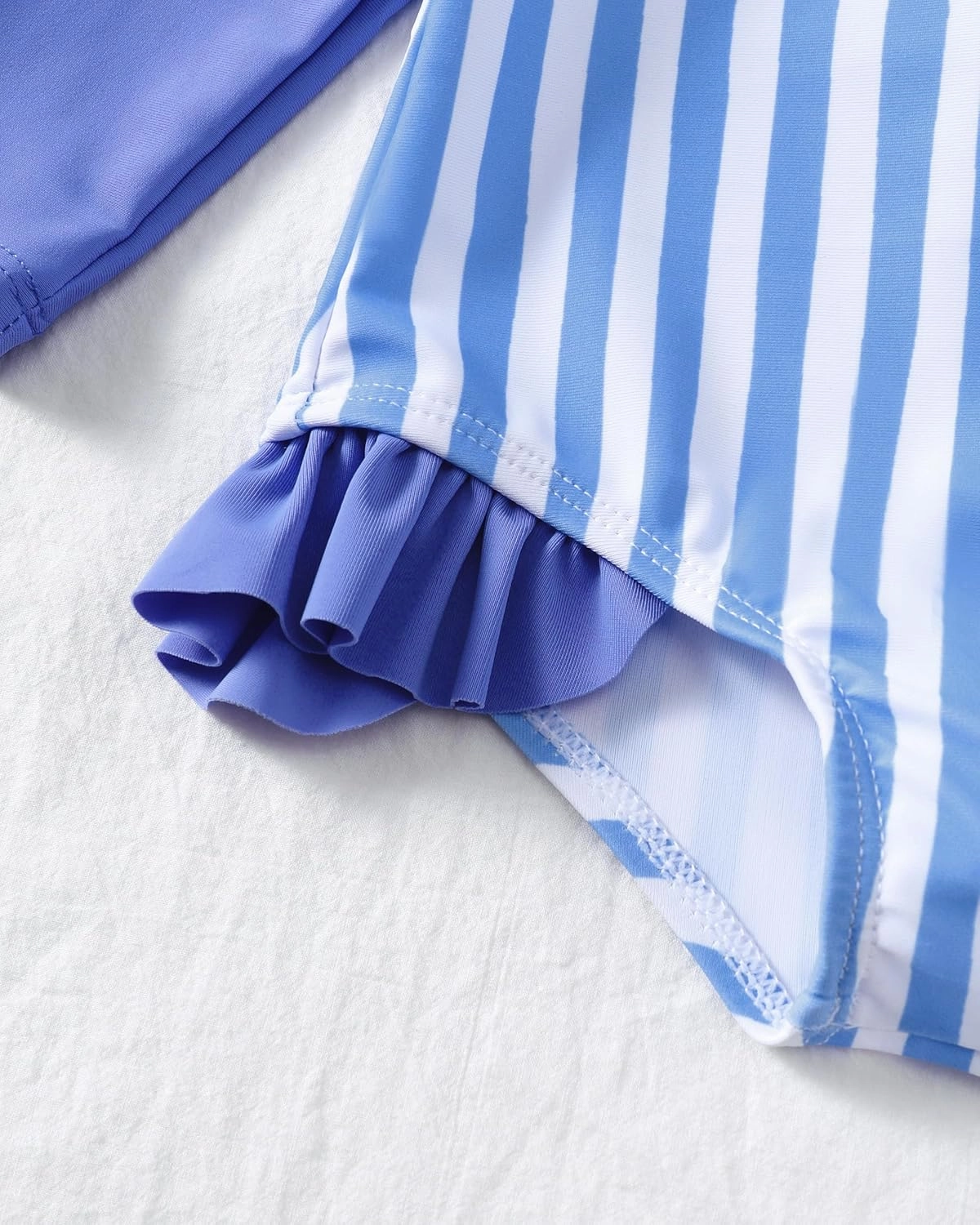 Baby Girl Swimsuit Long Sleeve One-Piece Swimwear with Hat Rash Guard Ruffle Floral Zipper Beach Infant Bathing Suit