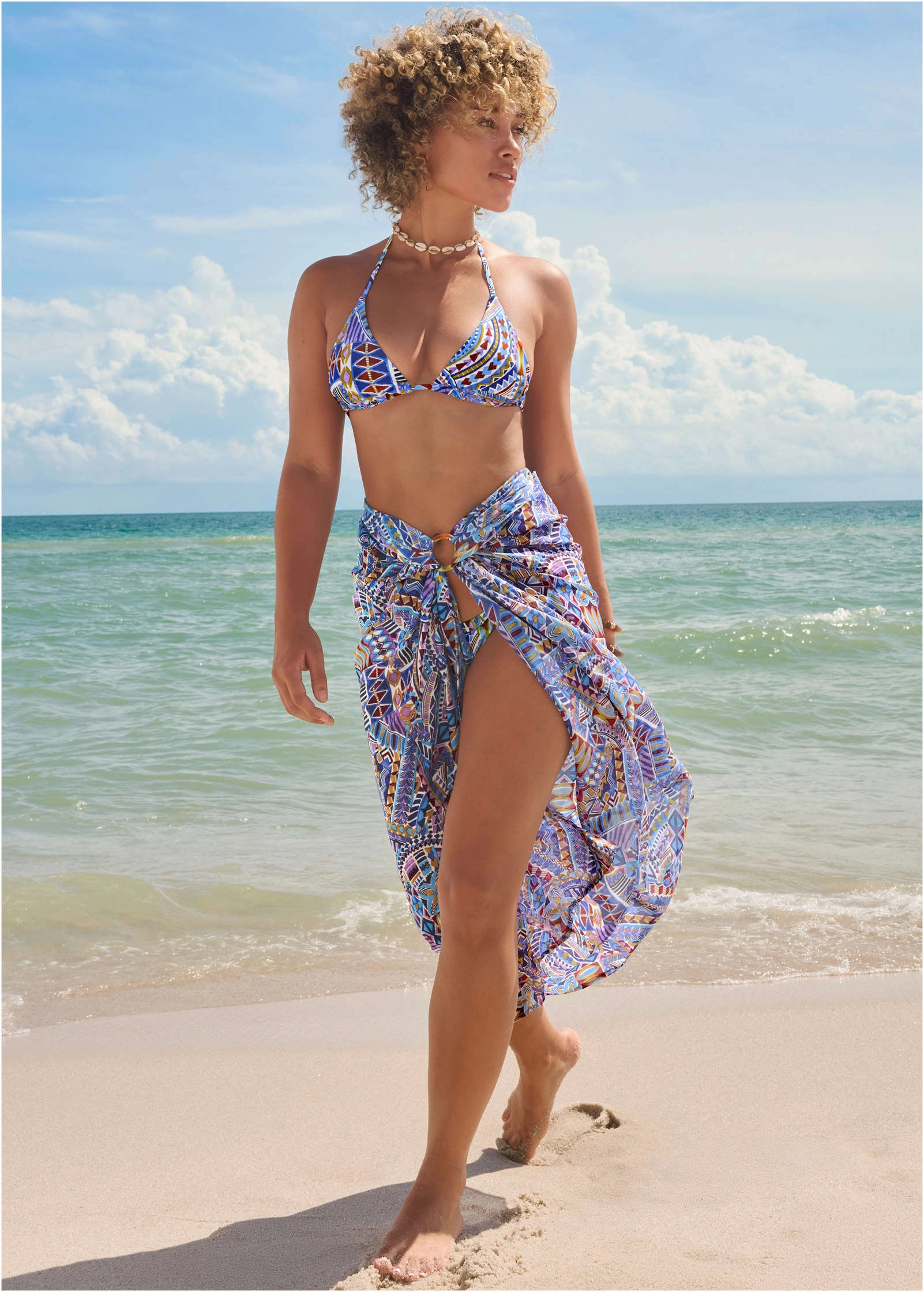 Bahamas Triangle Top - Aztec Patchwork
