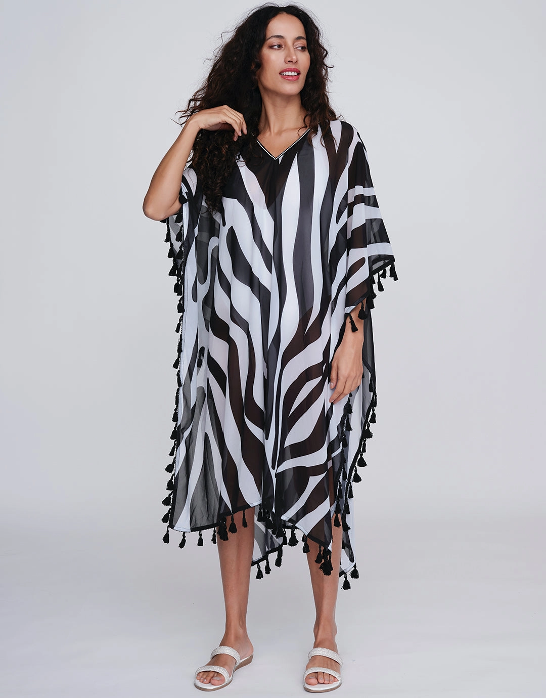 Bali Kaftan - Black and White