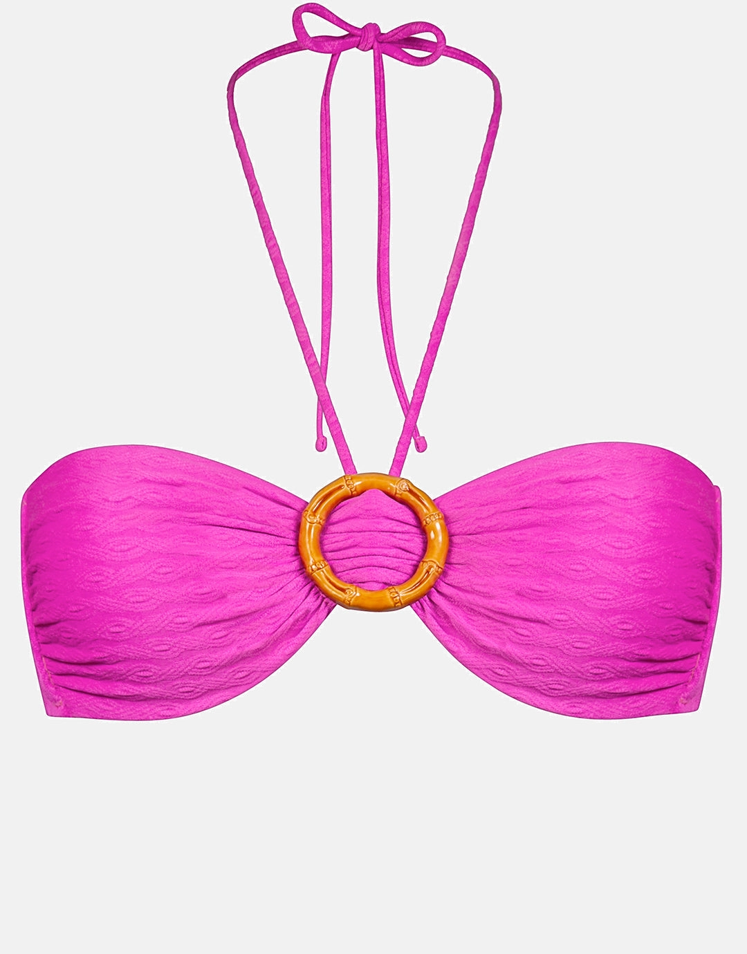 Bamboo Solids Bandeau Bikini Top - Intense Pink