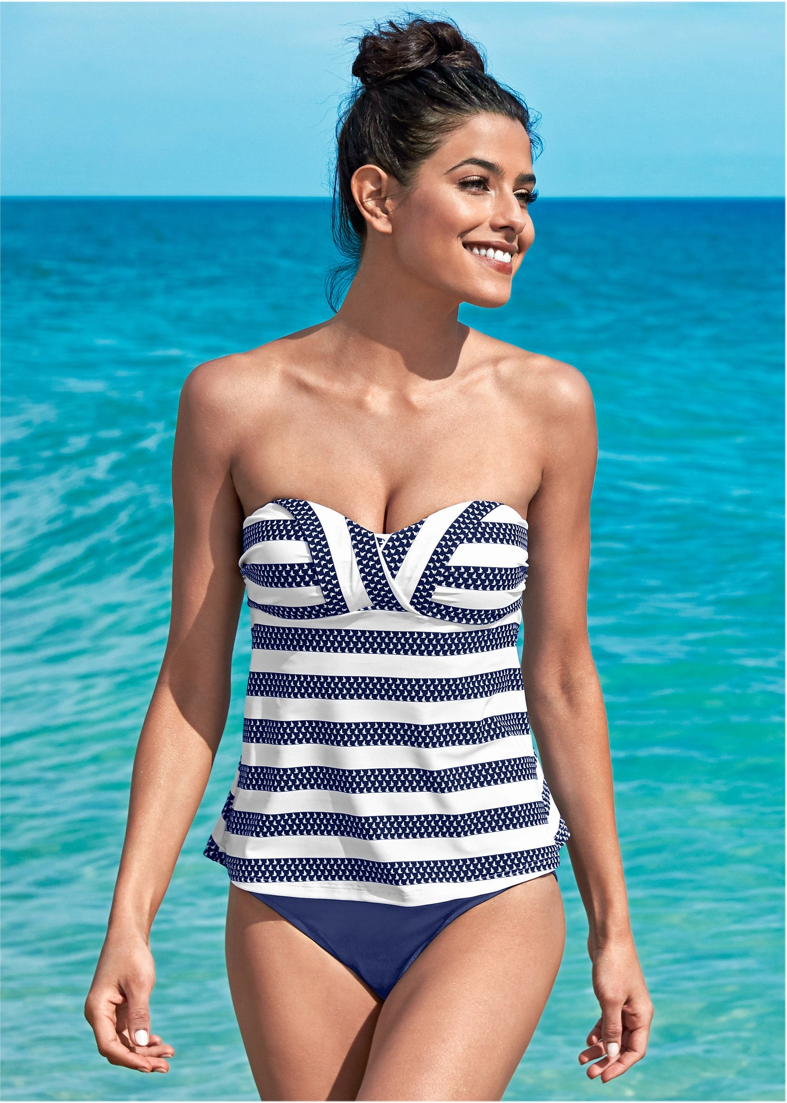 Bandeau Tankini Top - Sailor Blue