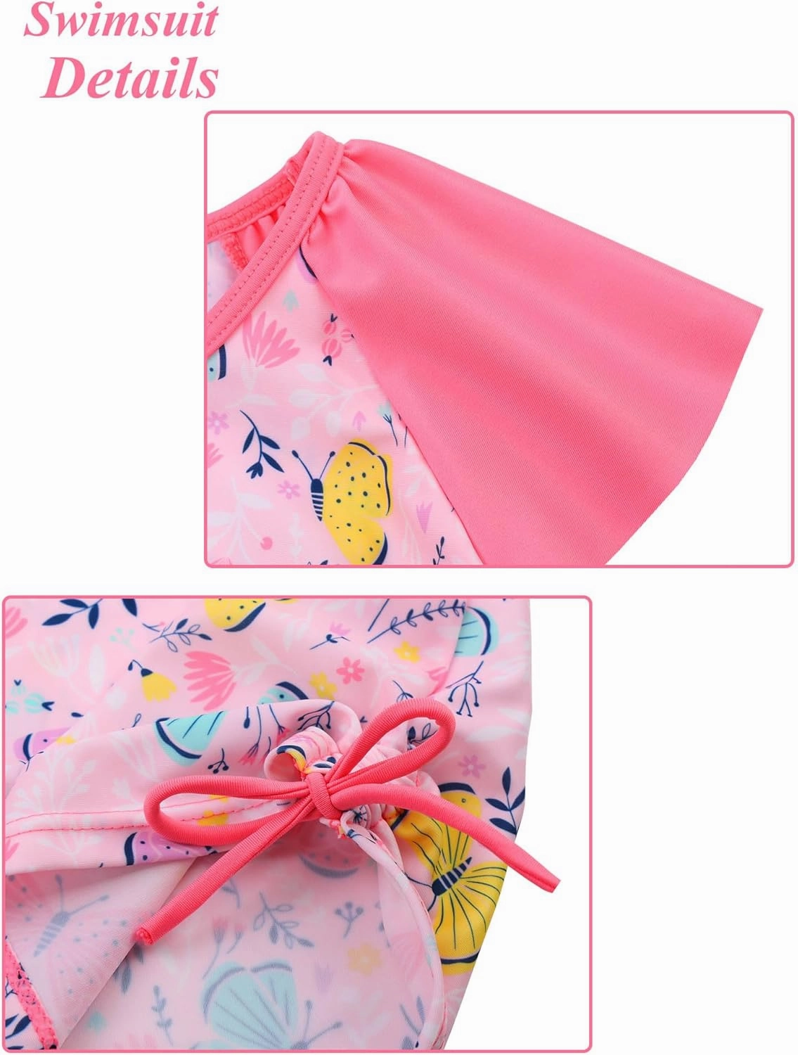 BAOHULU Girls Rash Guard 2 Pieces Bathing Suit UPF50  Swimsuit with Swimming Skirt Swimwear 2-12Y