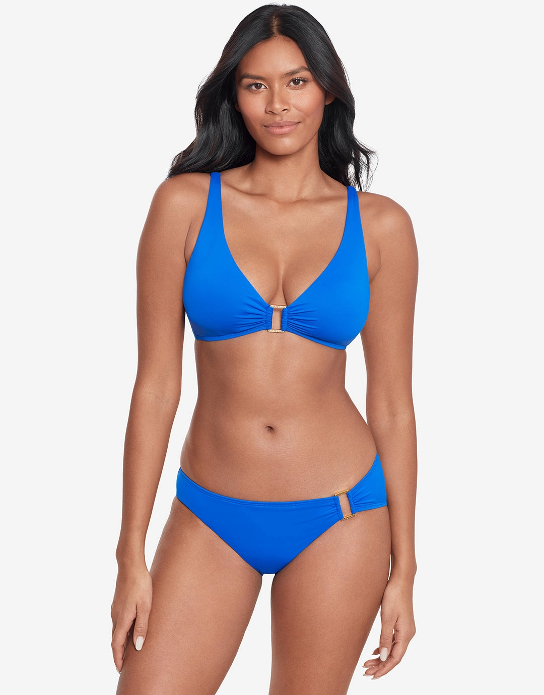 Beach Club Solids Ring OTS Bikini Top - Royal Blue