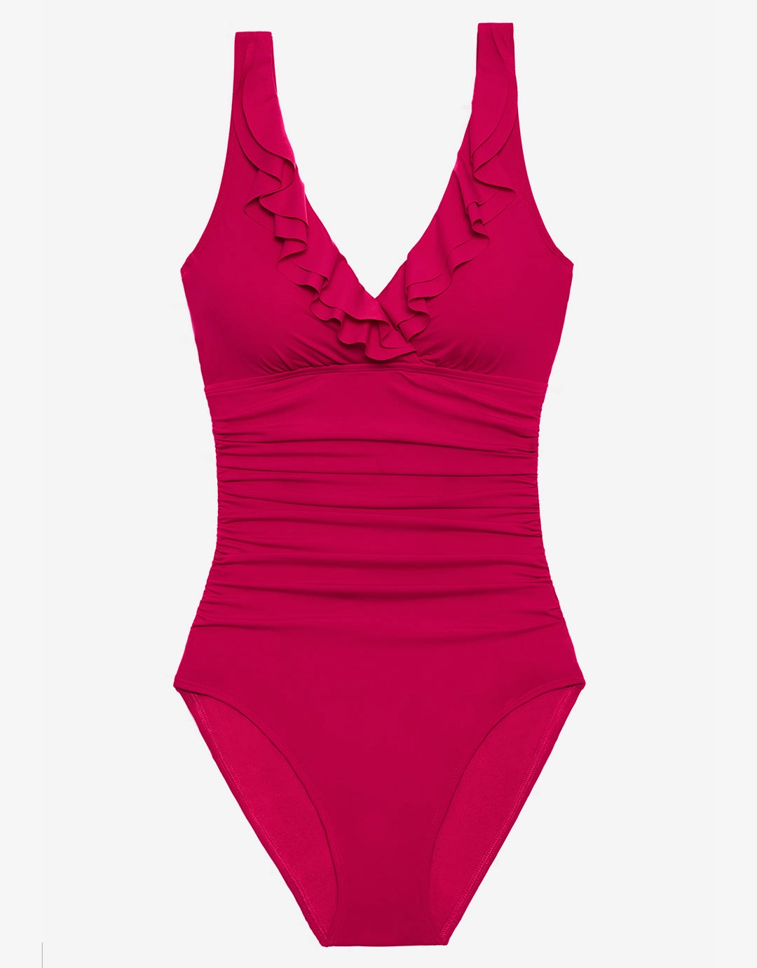 Beach Club Solids Ruffle Swimsuit - Orchid