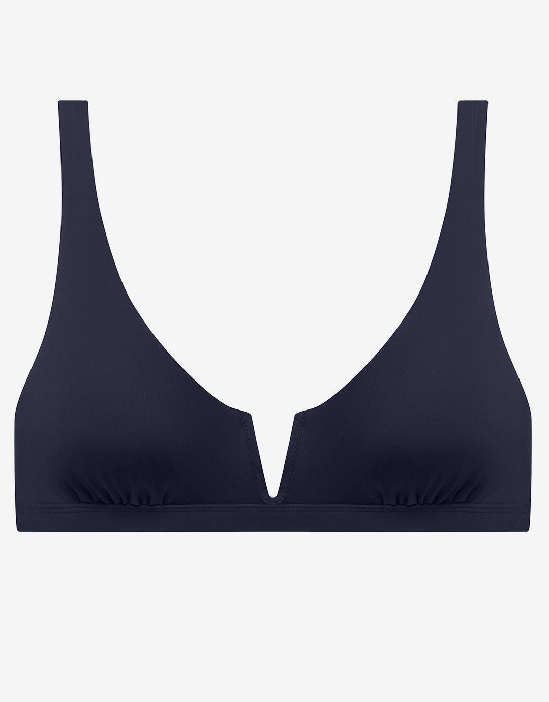 Beach Club Solids V Wire OTS Bikini Top - Dark Navy
