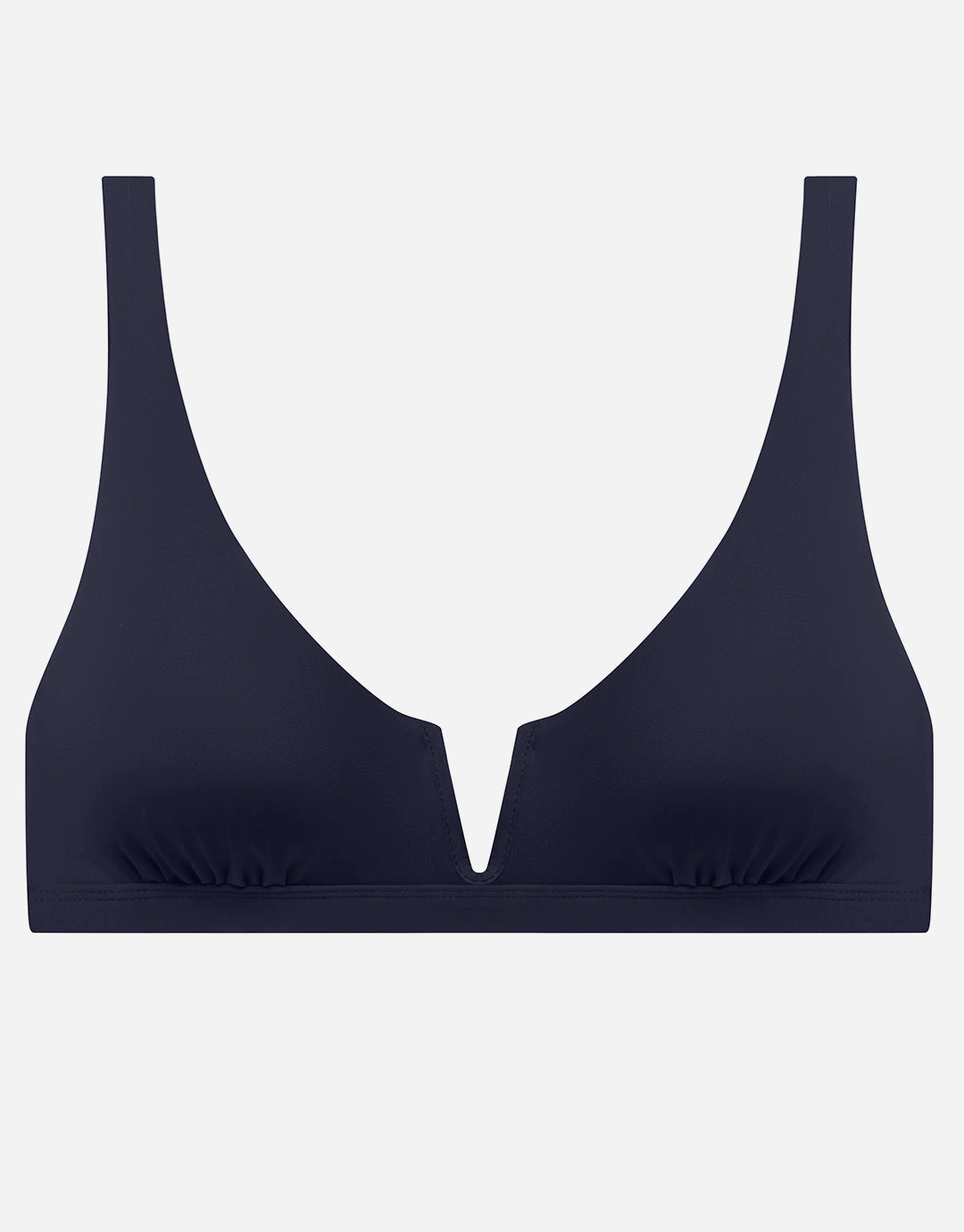 Beach Club Solids V Wire OTS Bikini Top - Dark Navy