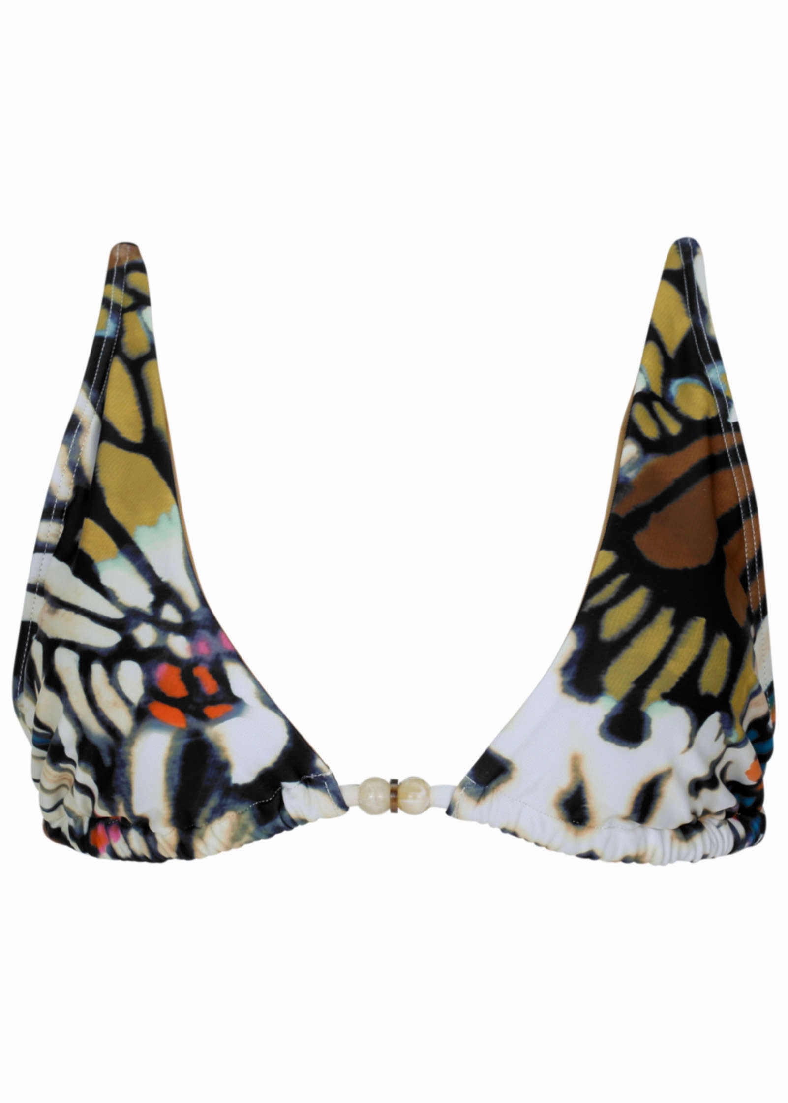 Beaded Triangle Top  - Butterfly Cheetah