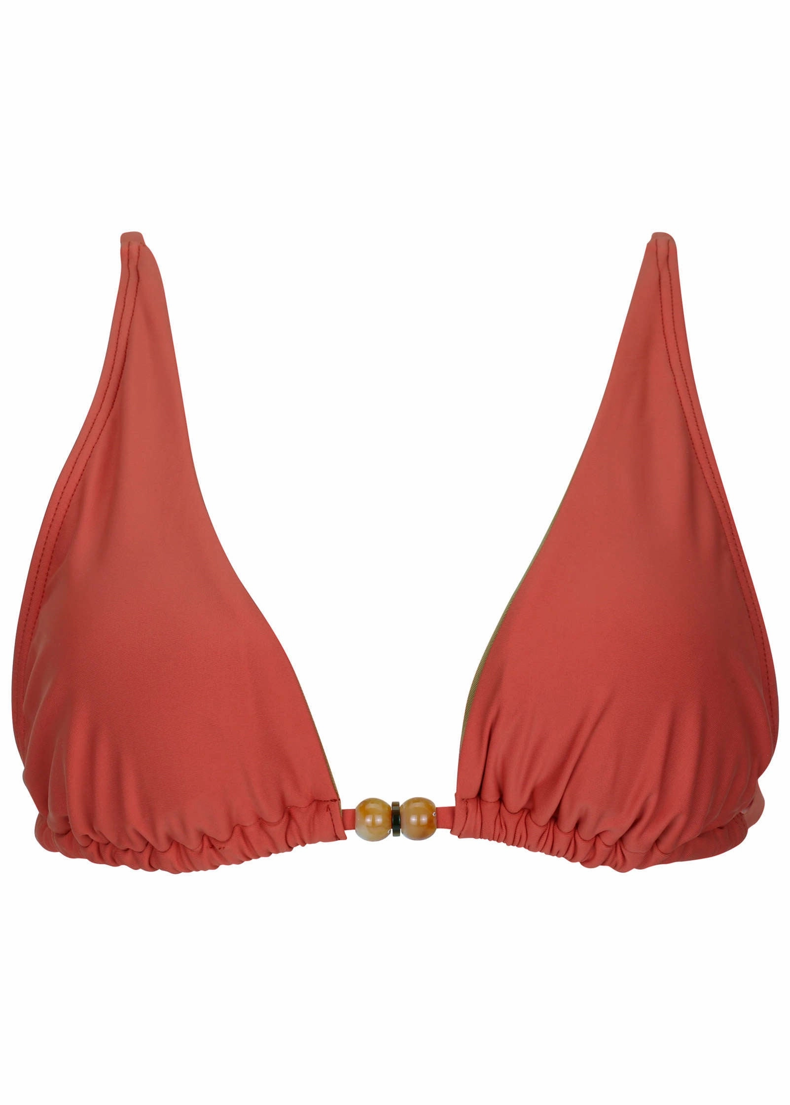 Beaded Triangle Top - Cranberry