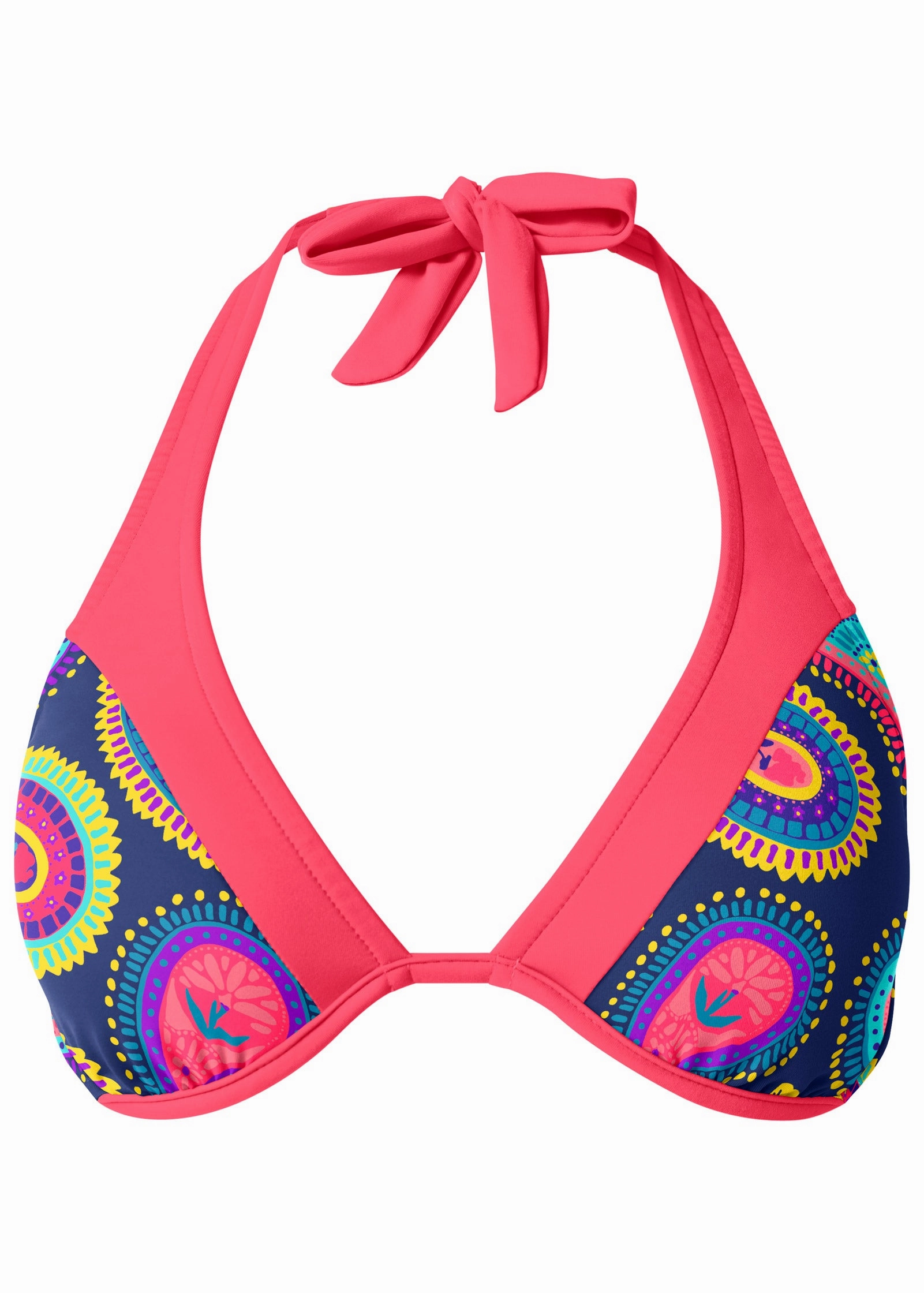 Belize Underwire Halter Top - Festive Paisley