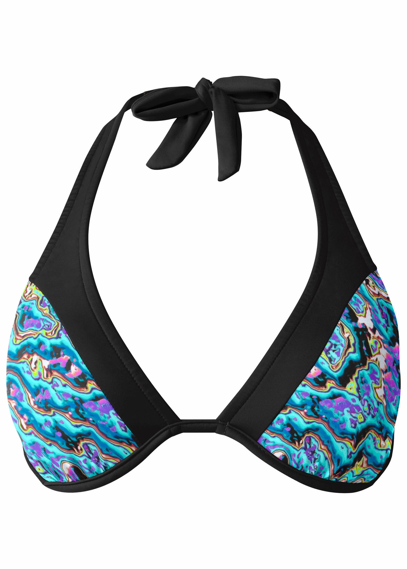Belize Underwire Halter Top - Moonstone Swirl