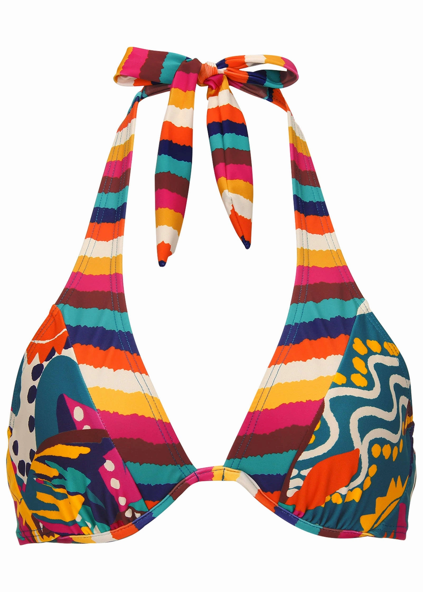 Belize Underwire Halter Top - Retro Chicka Combo