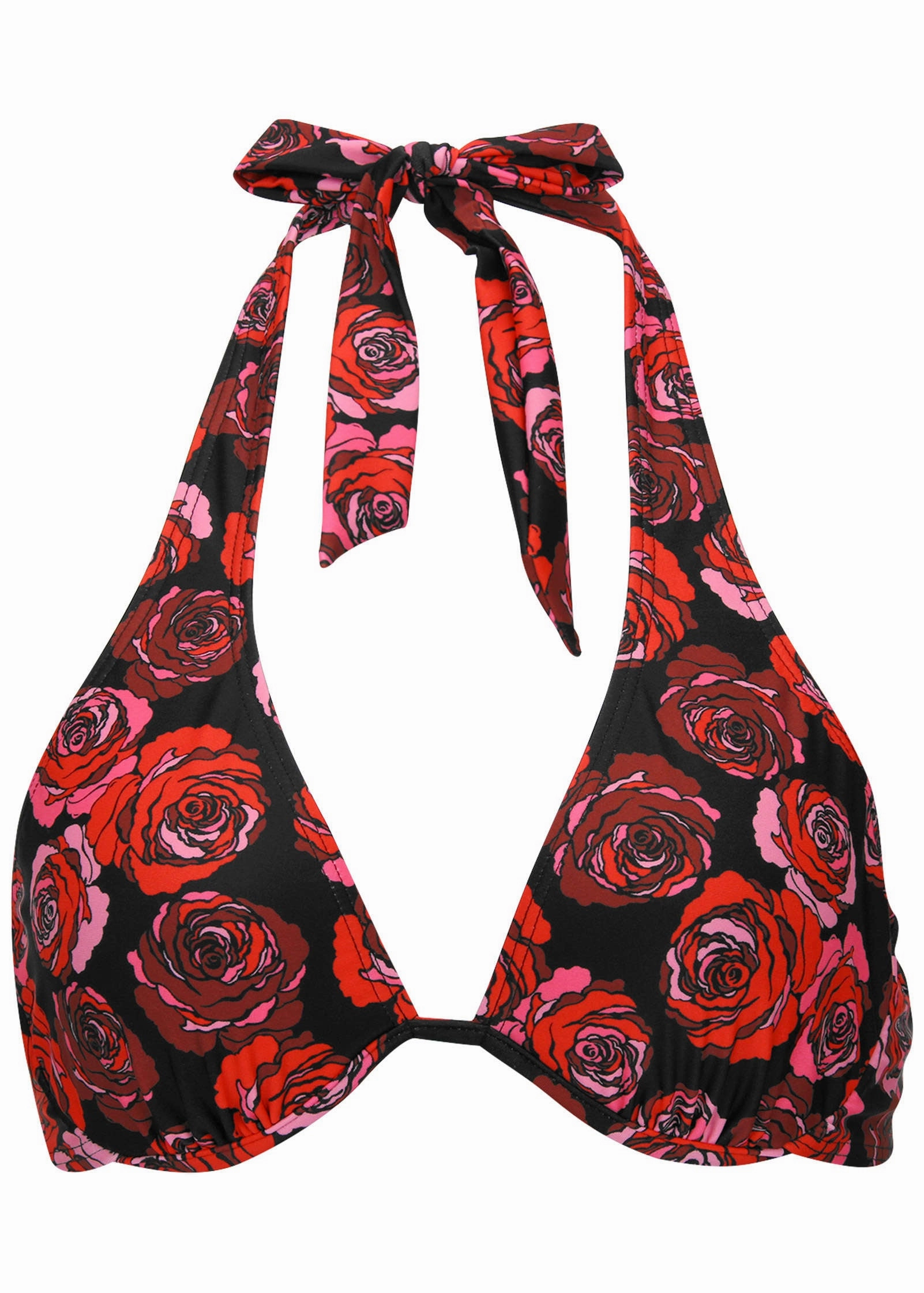 Belize Underwire Halter Top - Rose Garden