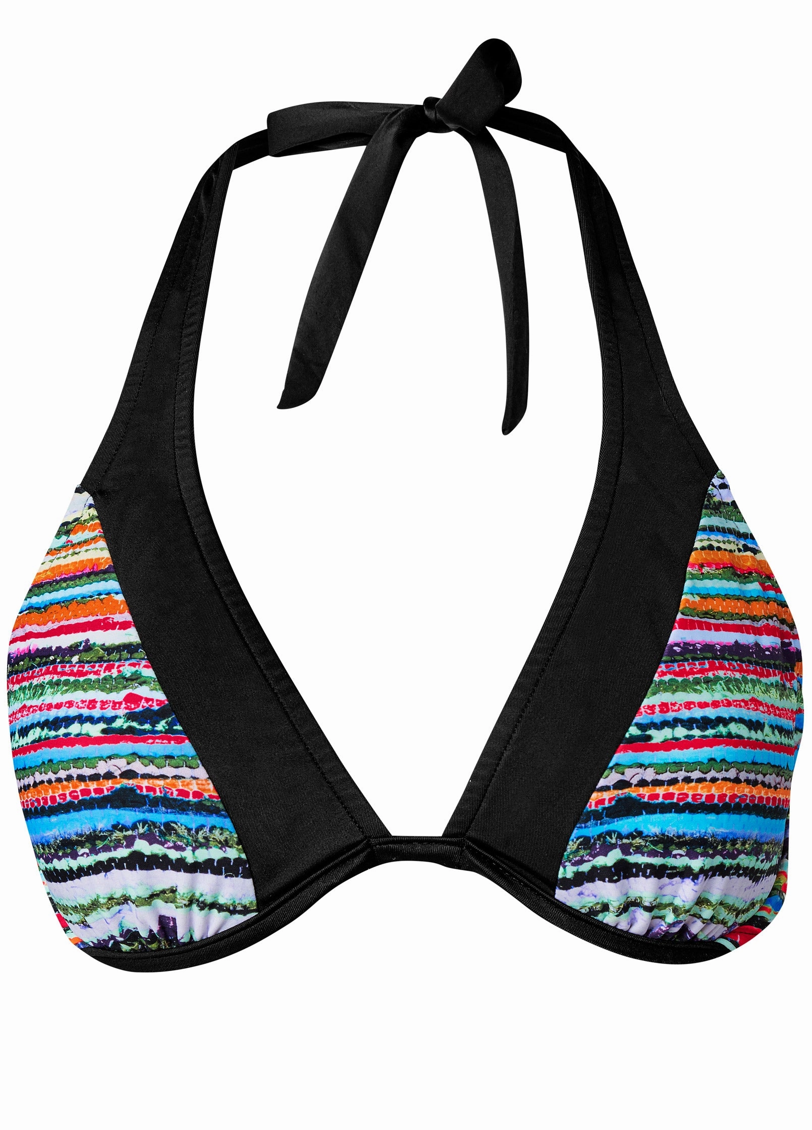 Belize Underwire Halter Top - Tropical Stripe