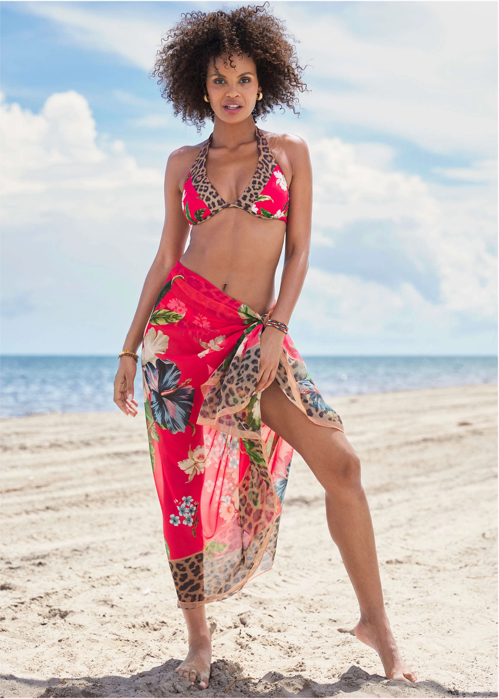 Belize Underwire Halter Top - Tula Floral