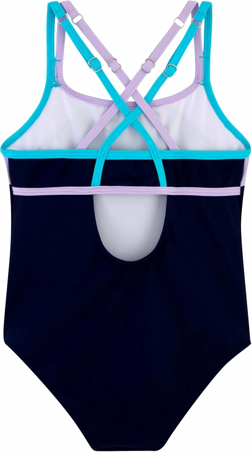 Belovance Girls Swimsuit One Piece Swimwear Adjustable Straps Back Cutout Athletic Sport Kids Tween Bathing Suit 5-14 Years
