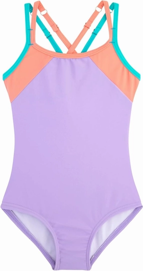 Belovance Girls Swimsuit One Piece Swimwear Adjustable Straps Back Cutout Athletic Sport Kids Tween Bathing Suit 5-14 Years