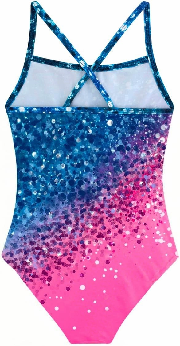 Belovance Girls Swimsuits One Piece Bathing Suit Crossback Straps Cute Toddler Kids Pool Beach Swimwear Quick Dry 4-12 Years