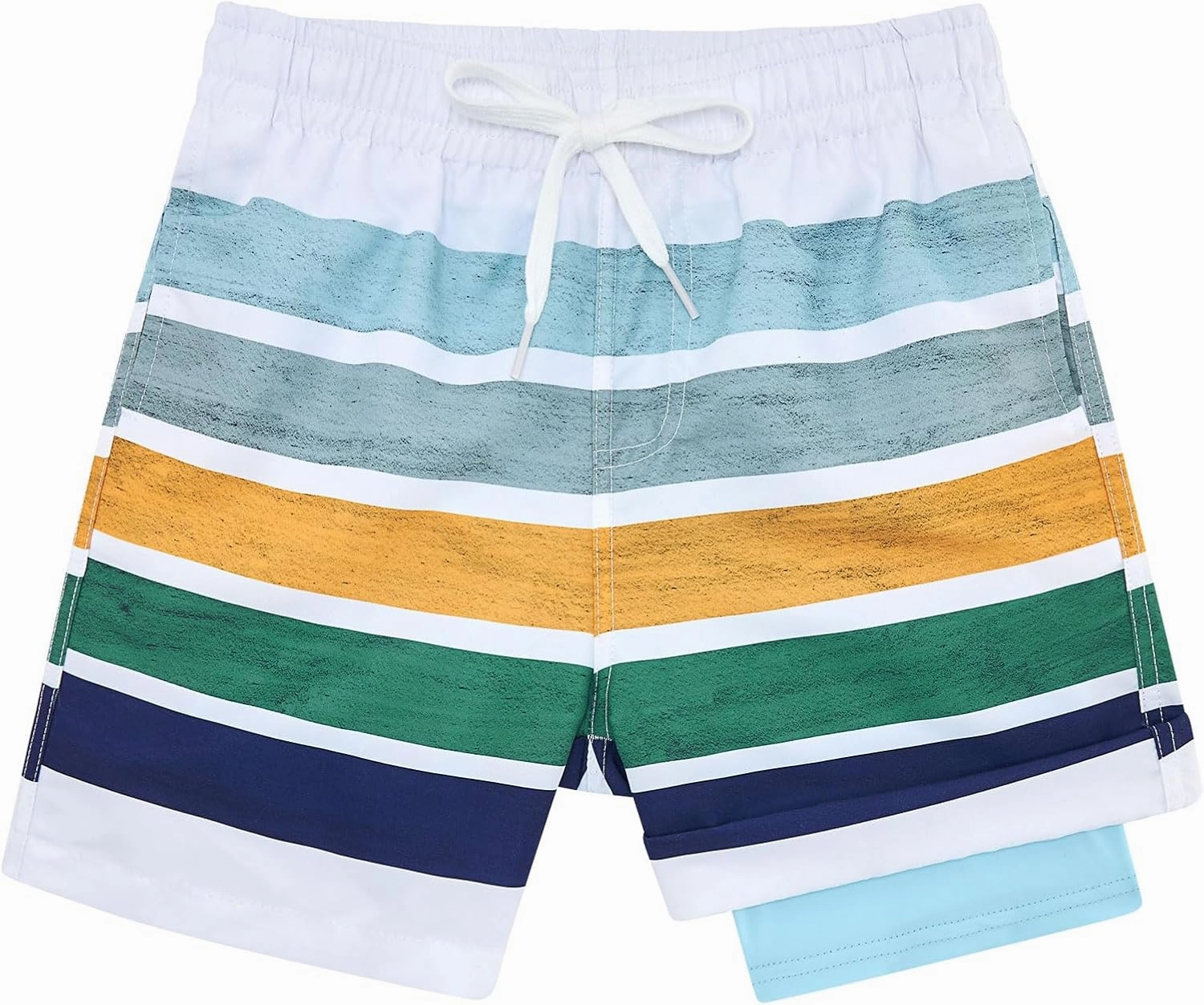 Belovecol Boys Swim Trunks with Compression Liner Anti-Chafe Swim Shorts Quick Dry UPF 50  Bathing Suits Swimwear 7-20T