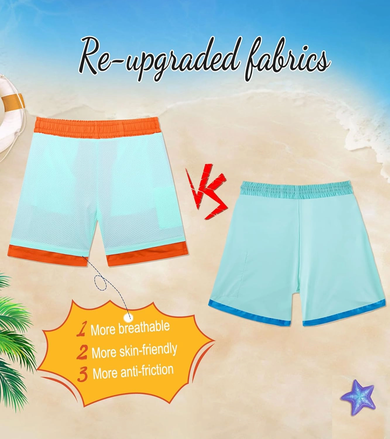 Belovecol Boys Swim Trunks with Compression Liner Solid Color Bathing Suits Quick Dry Swimwear Summer Swimsuits 6-20T