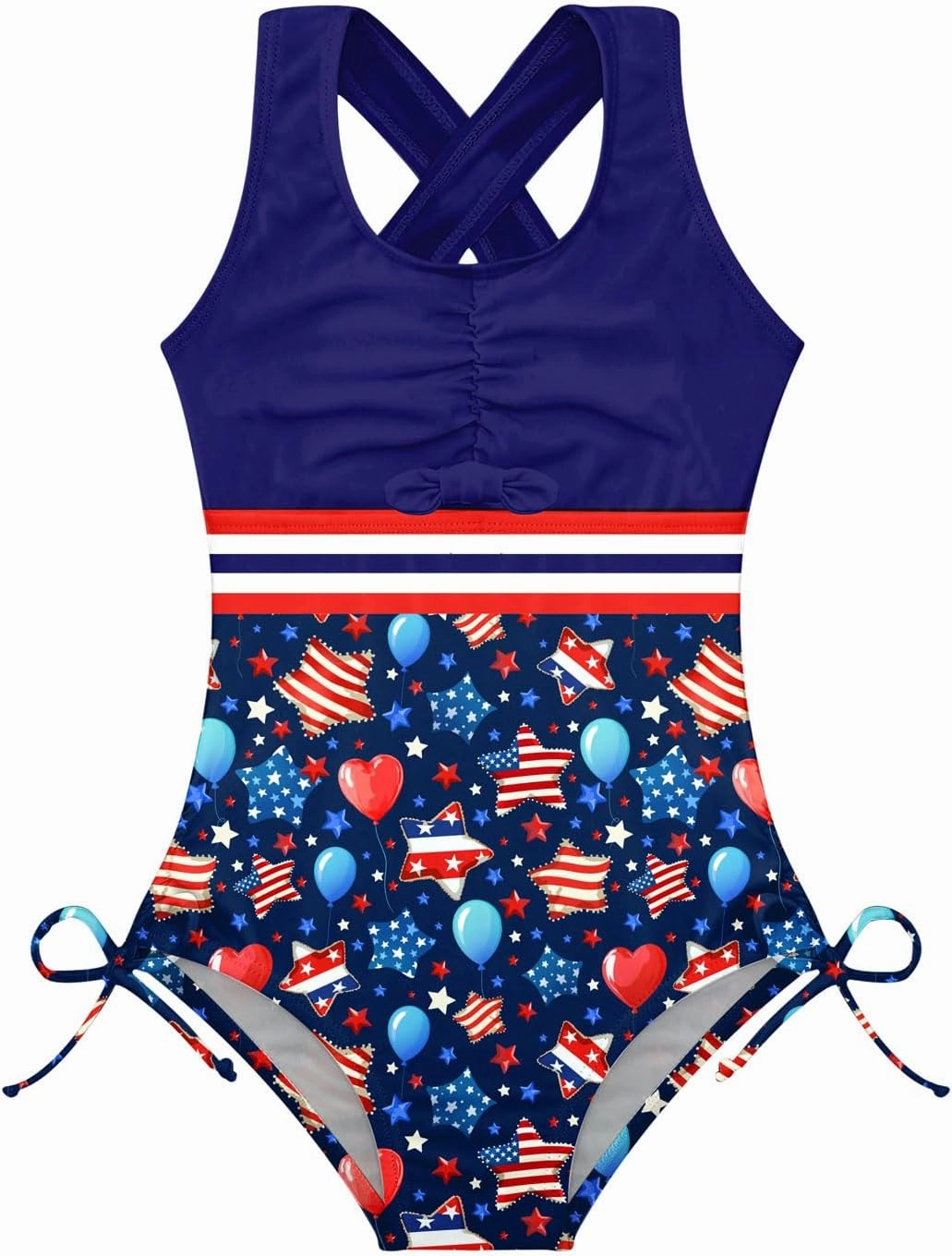 BFUSTYLE Girls Swimsuit One Piece Bathing Suit 4-13 Years Sleeveless Beach Swimwear
