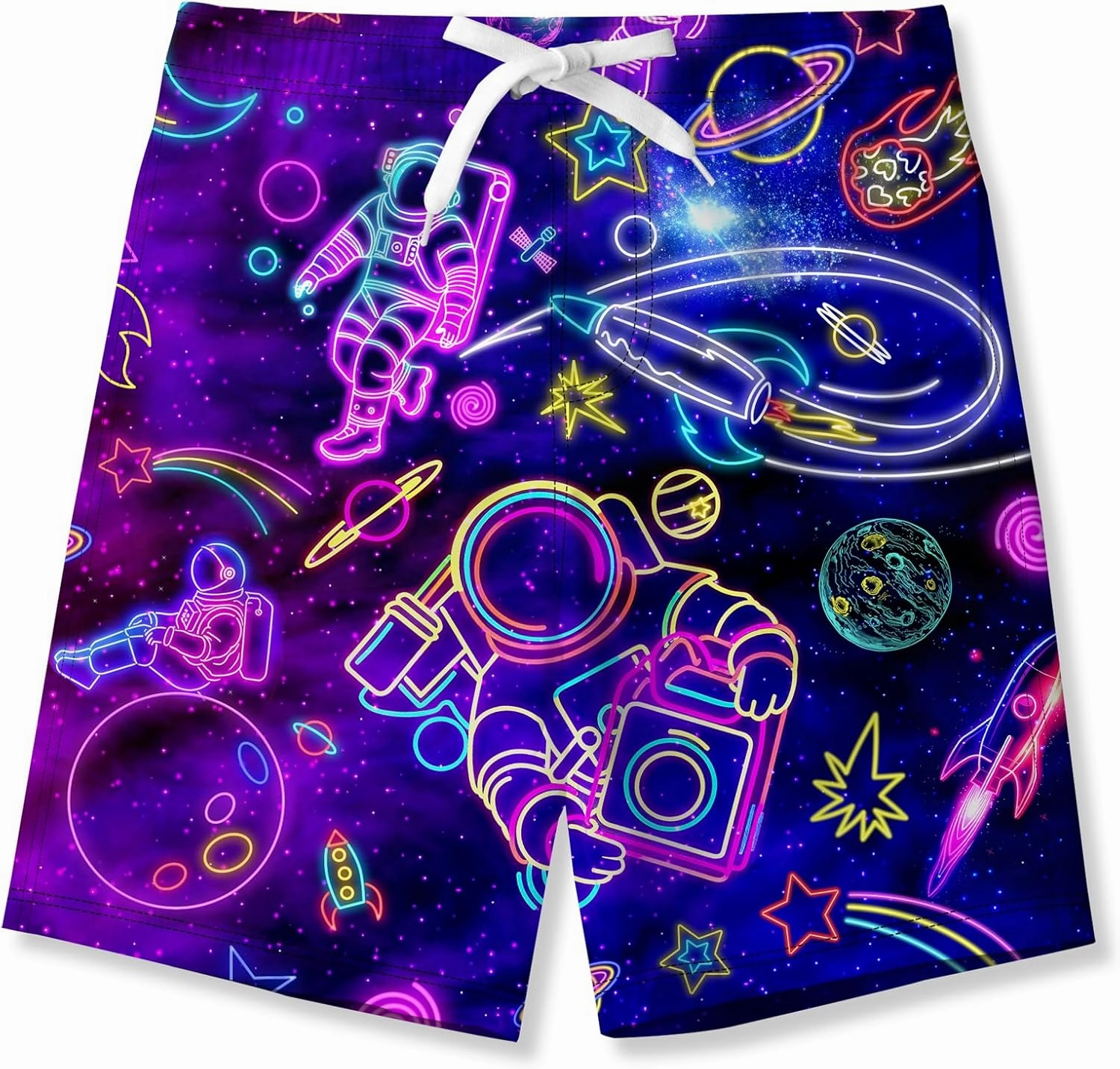 BFUSTYLE Kids Boys Swim Trunks Mesh Lining Water Resistant Beach Shorts 5-14 Years