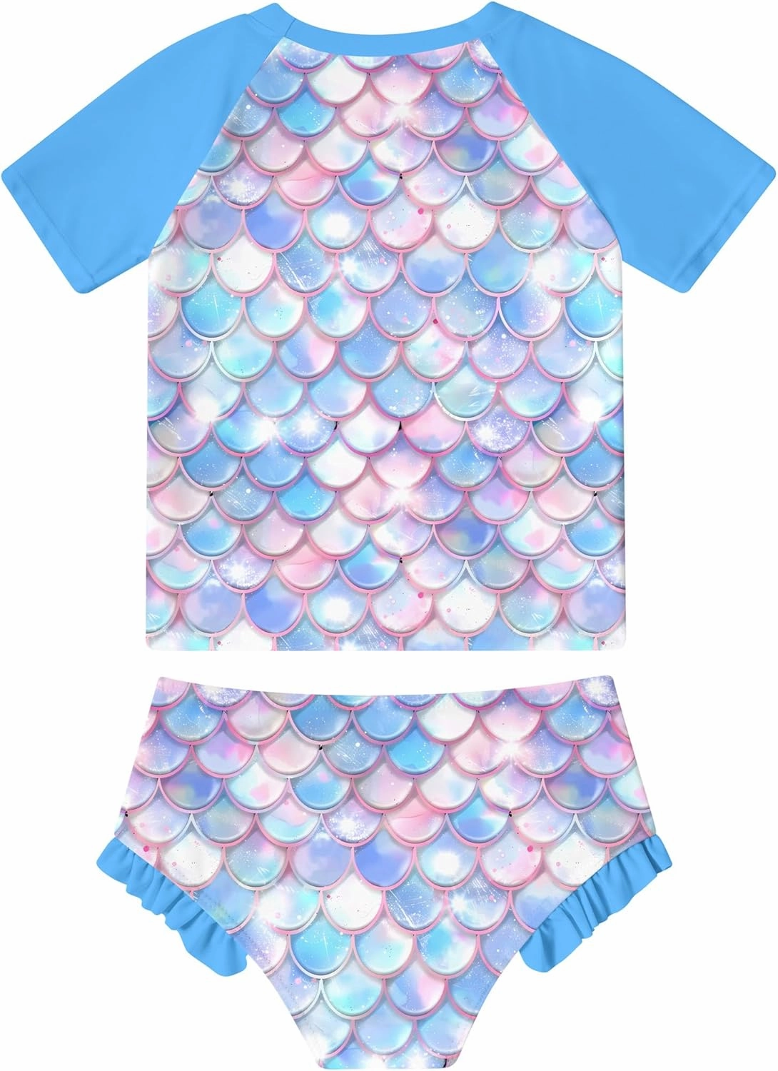 BFUSTYLE Little Girls Rash Guard Swimsuit 2-Piece Bathing Suit for Kids 5-9 Years