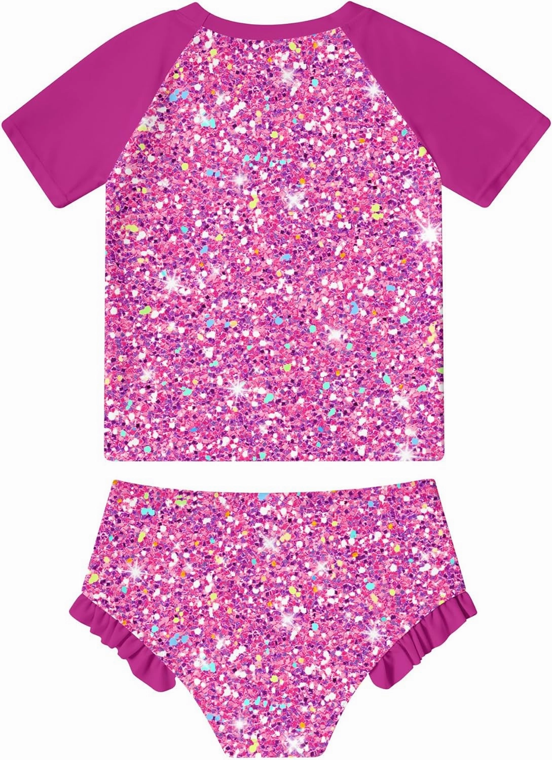 BFUSTYLE Little Girls Rash Guard Swimsuit 2-Piece Bathing Suit for Kids 5-9 Years