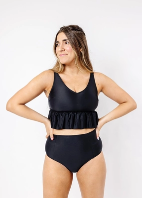 Black | Cut High Bottoms