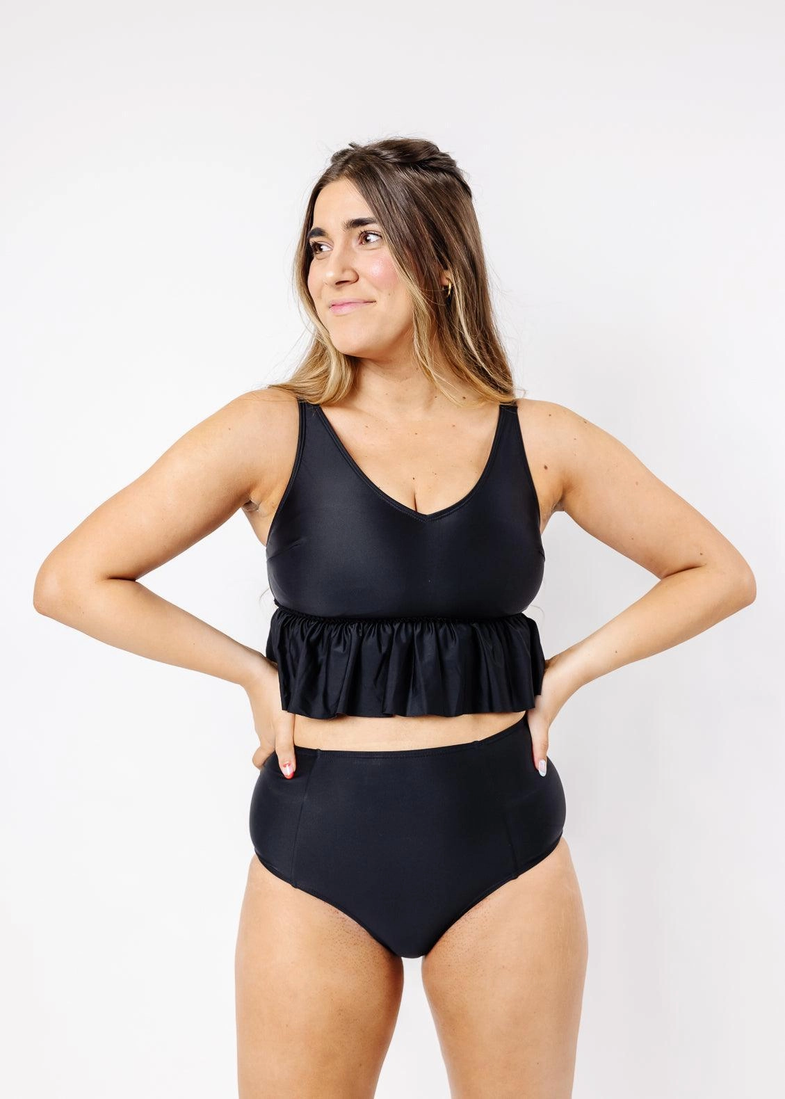 Black | Cut High Bottoms