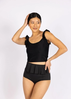 Black | Flutter Top