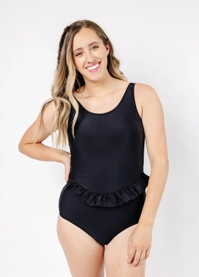 Black | Skirted One-Piece