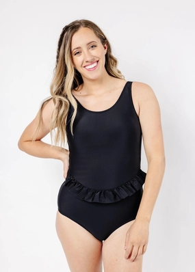 Black | Skirted One-Piece