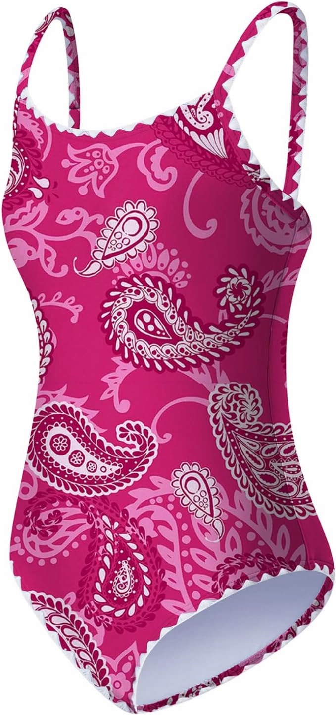 blibean Girls Swimsuits One Piece Bathing Suit with Bra Pads Size 6-15 Years