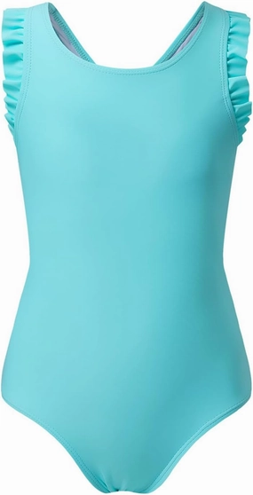 blibean Kid Girls Swimsuit One Piece Ruffle Sleeve Bathing Suits 6-15 Year