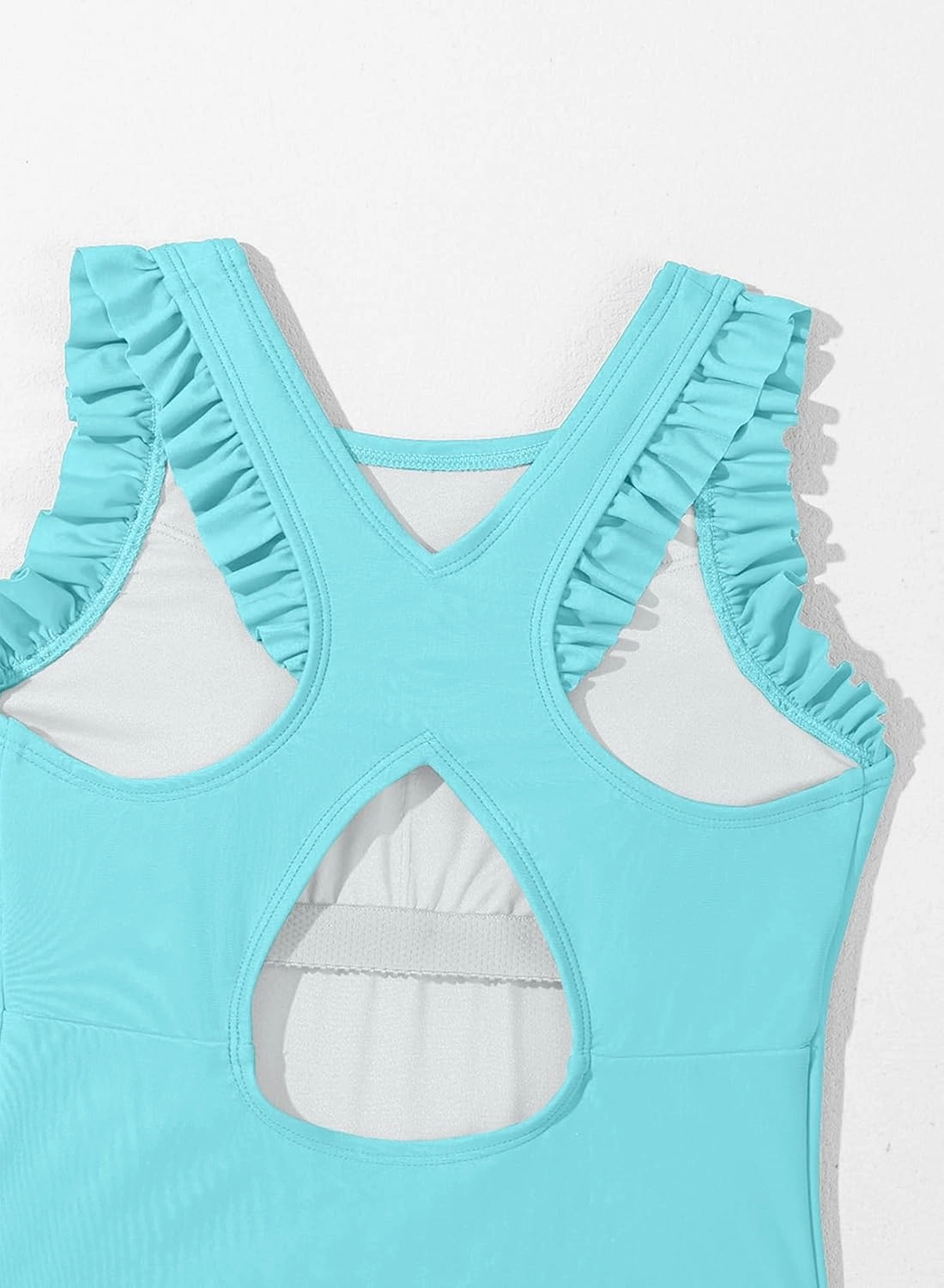 blibean Kid Girls Swimsuit One Piece Ruffle Sleeve Bathing Suits 6-15 Year