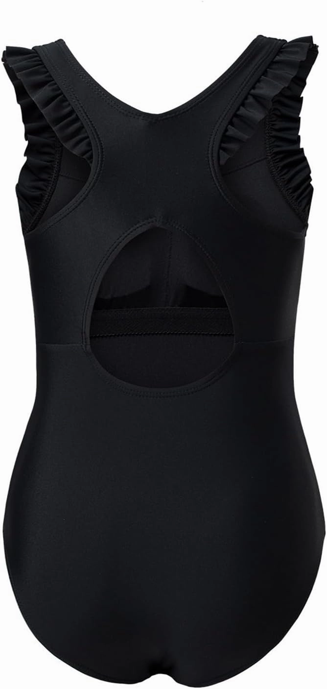 blibean Kid Girls Swimsuit One Piece Ruffle Sleeve Bathing Suits 6-15 Year