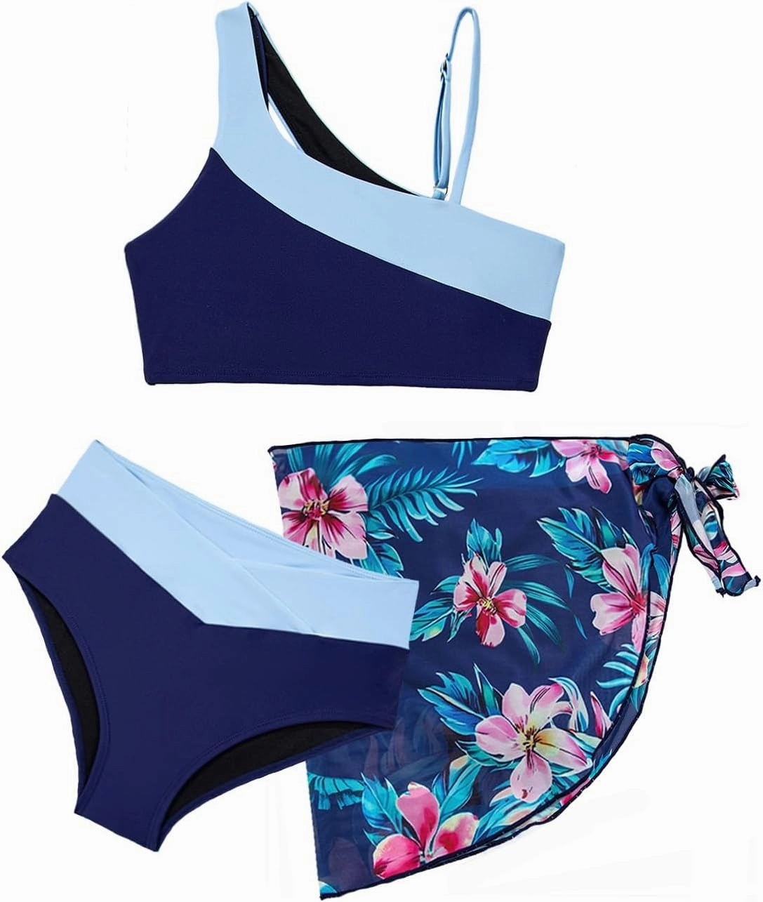 blibean Teen Girls 2025 Swimsuits Tween Kids Cutout Bathing Suits Bikini Set Size 6-15 Years