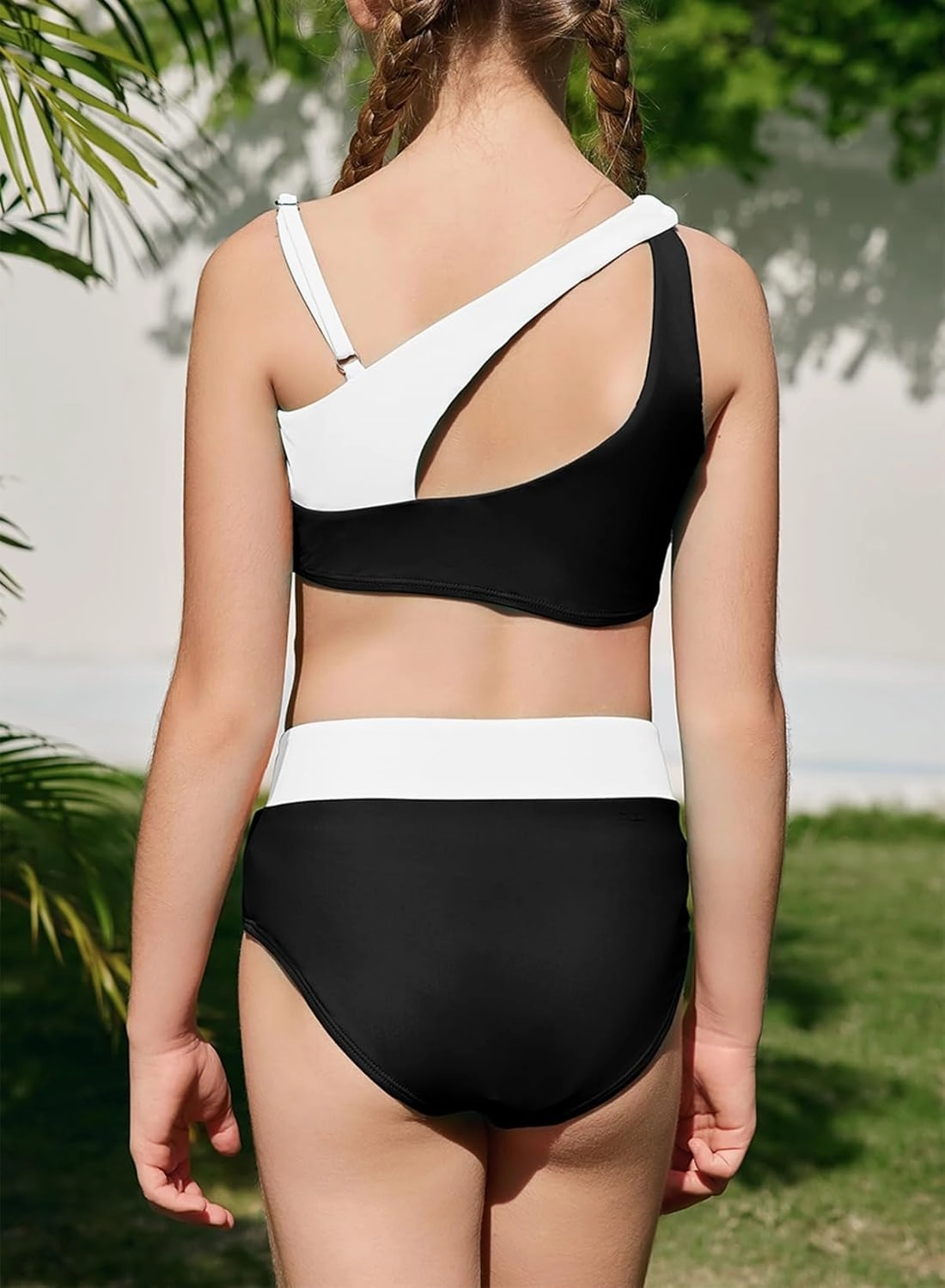 blibean Teen Girls 2025 Swimsuits Tween Kids Cutout Bathing Suits Bikini Set Size 6-15 Years