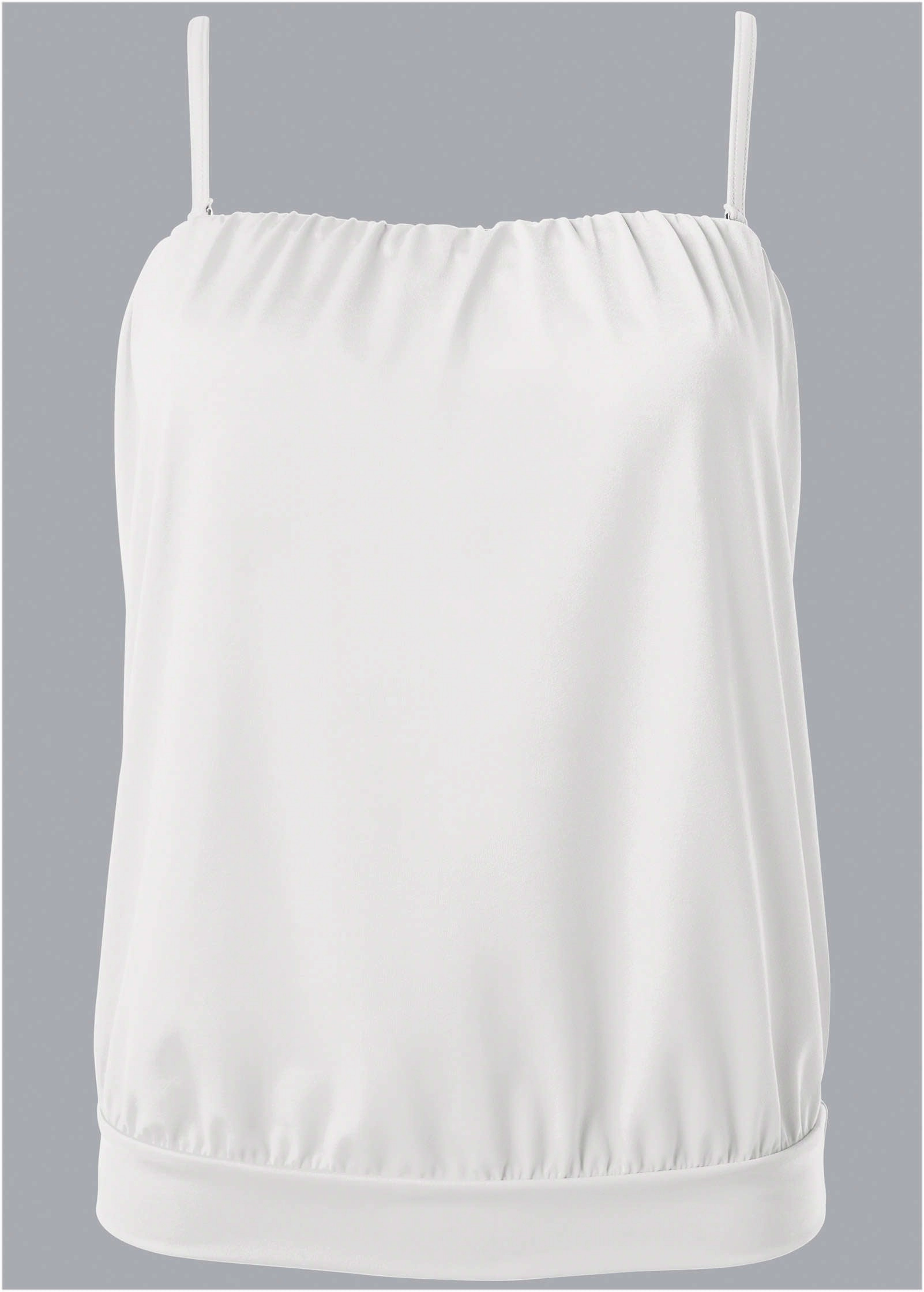 Blouson Bandeau Tankini - Pearl White