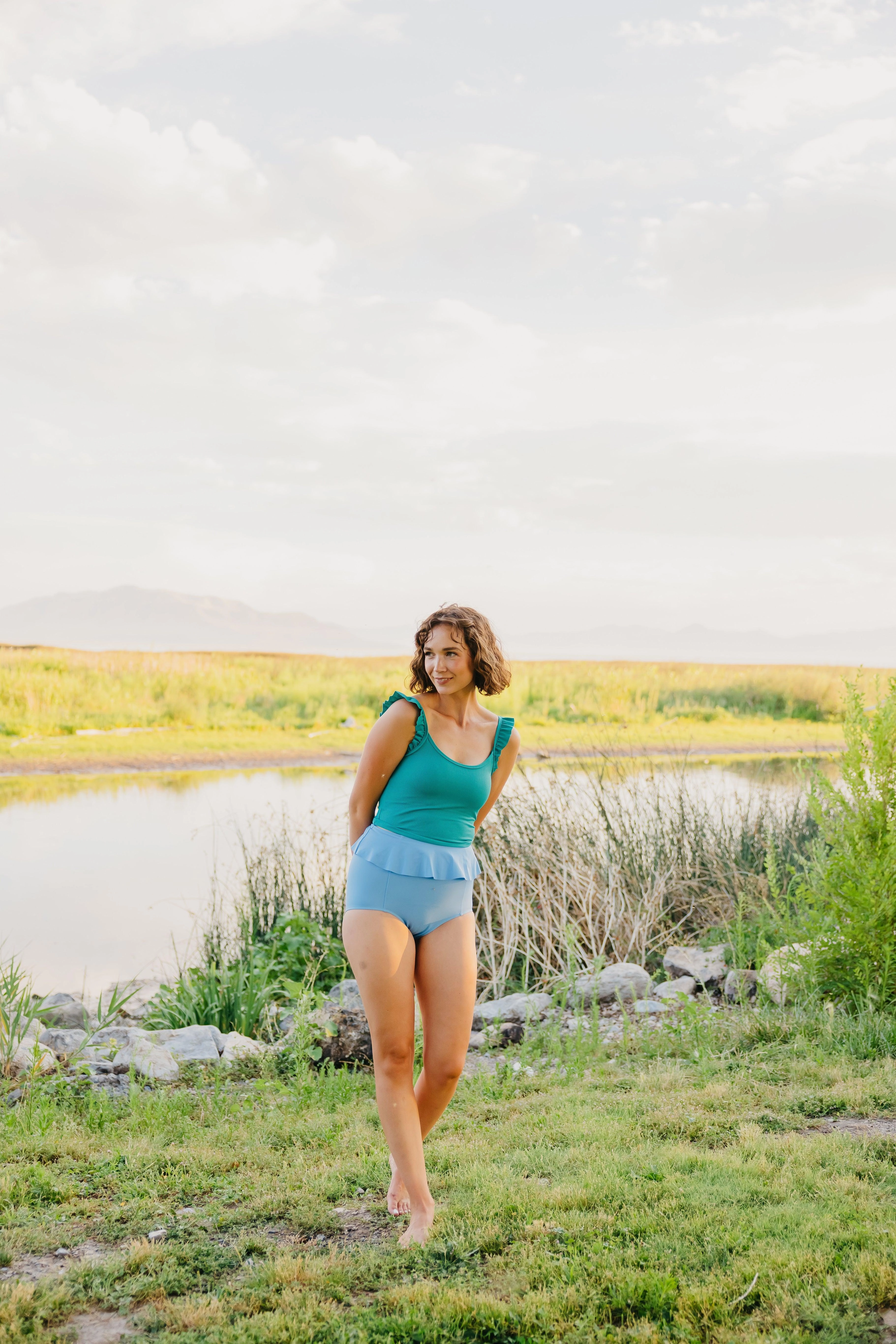 Blue Skies | Peplum Bottoms
