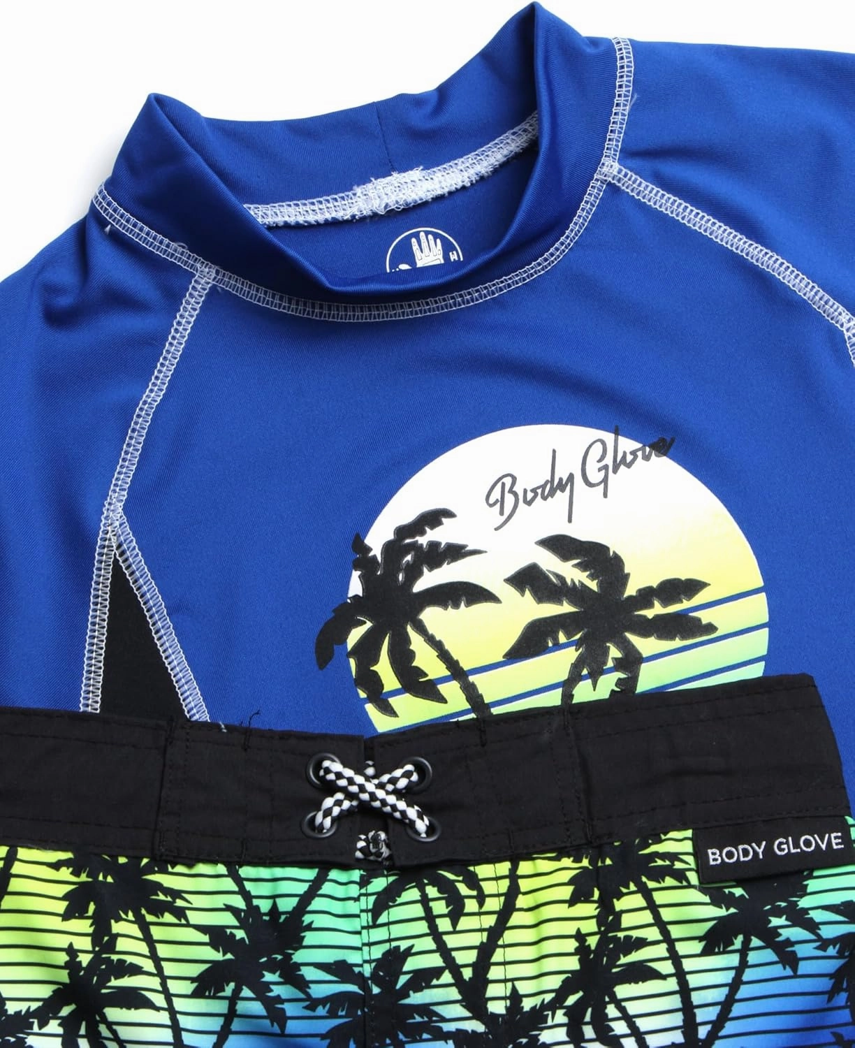 Body Glove Boys Swim Set - 2 Piece UPF 50  Swim Trunks and Rash Guard for Boys Kids Swimwear Set (Sizes: 4-12)