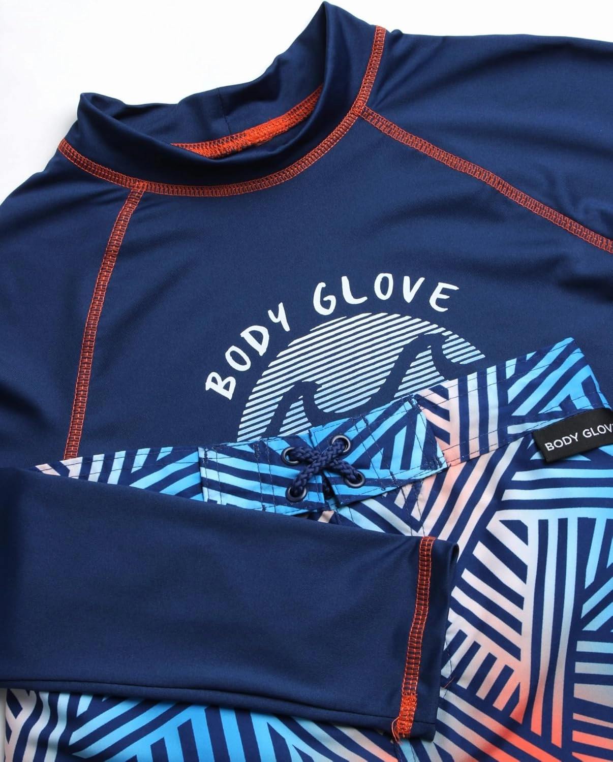 Body Glove Boys Swim Set - 2 Piece UPF 50  Swim Trunks and Rash Guard for Boys Kids Swimwear Set (Sizes: 4-12)